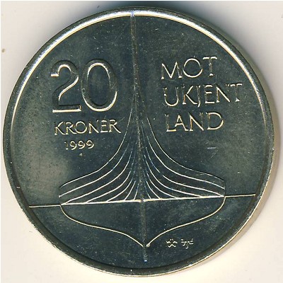 Норвегия, 20 крон (1999 г.)