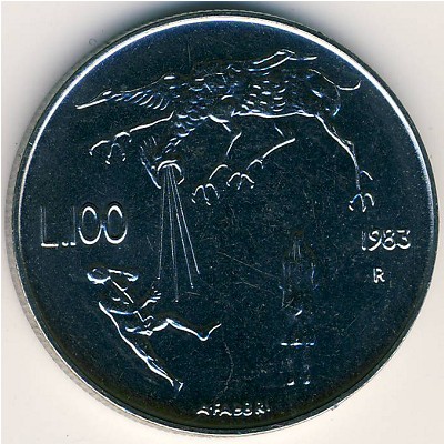 San Marino, 100 lire, 1983