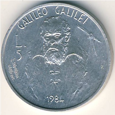 San Marino, 5 lire, 1984