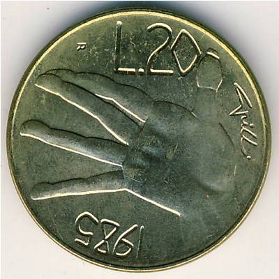 San Marino, 20 lire, 1985