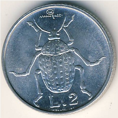 San Marino, 2 lire, 1974