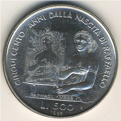 San Marino, 500 lire, 1983