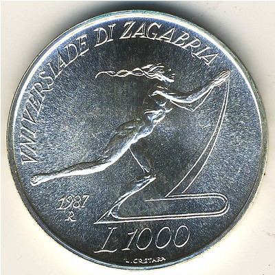 San Marino, 1000 lire, 1987