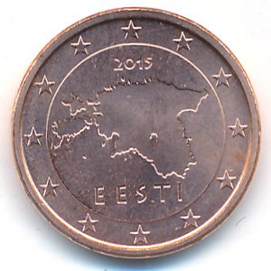 Эстония, 1 евроцент (2011–2019 г.)