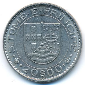 Sao Tome and Principe, 20 escudos, 1971