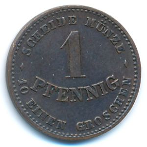 Saxe-Coburg-Gotha, 1 pfennig, 1868–1870