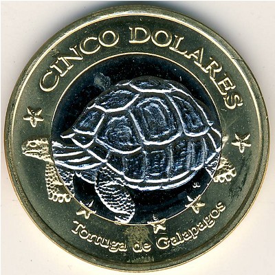 Галапагосские острова., 5 доларов (2008 г.)