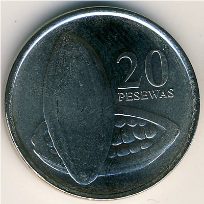 Ghana, 20 pesewas, 2007–2016