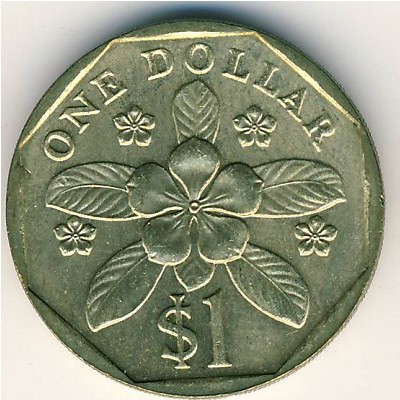 Singapore, 1 dollar, 1992–2012