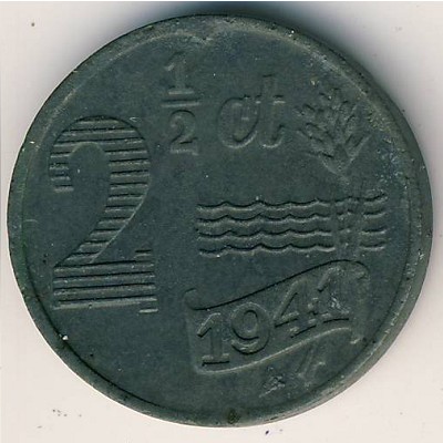 Netherlands, 2 1/2 cents, 1941–1942