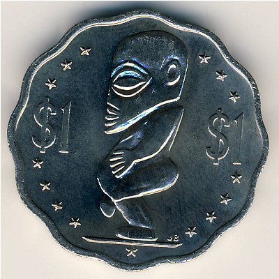 Cook Islands, 1 dollar, 1987–1994