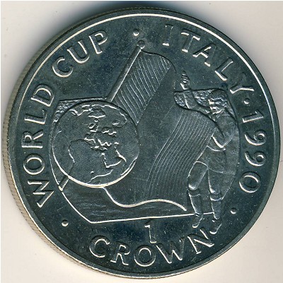 Gibraltar, 1 crown, 1990