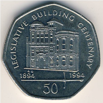 Isle of Man, 50 pence, 1994