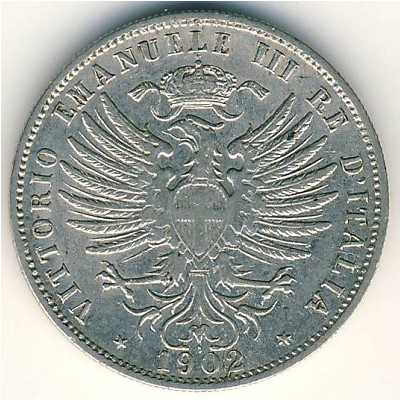 Italy, 25 centesimi, 1902–1903