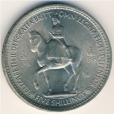 Great Britain, 1 crown, 1953