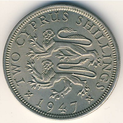 Кипр, 2 шиллинга (1947 г.)