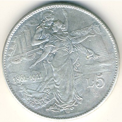 Италия, 5 лир (1911 г.)