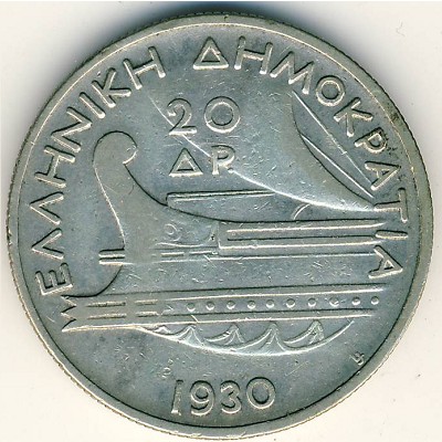 Greece, 20 drachmai(es), 1930