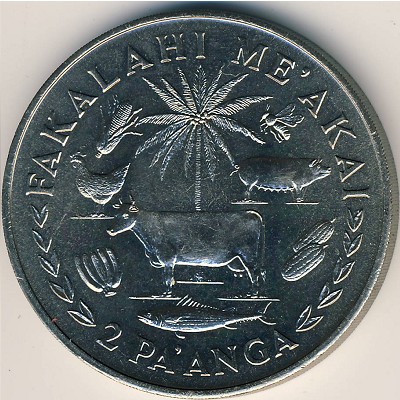Tonga, 2 paanga, 1975–1977