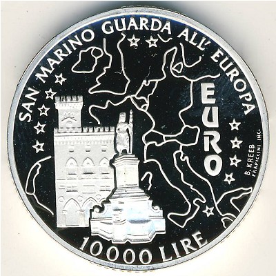 San Marino, 10000 lire, 1996