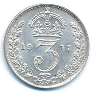 Great Britain, 3 pence, 1911–1920