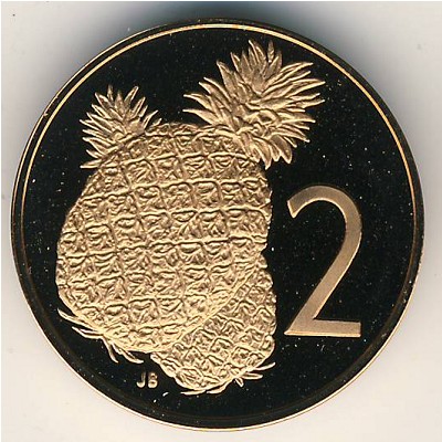 Cook Islands, 2 cents, 1972–1983
