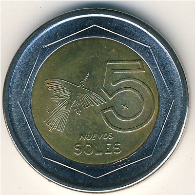 Peru, 5 nuevos soles, 1994–2009