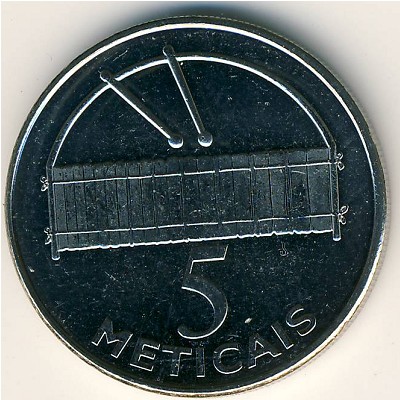 Mozambique, 5 meticals, 2006–2012