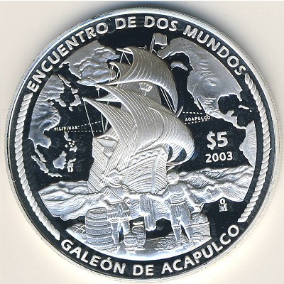 Mexico, 5 pesos, 2003