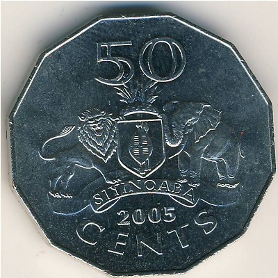 Swaziland, 50 cents, 1996–2007