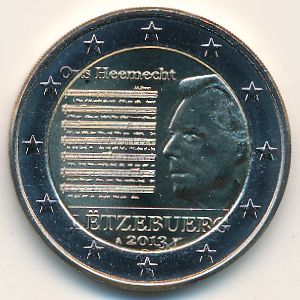 Luxemburg, 2 euro, 2013