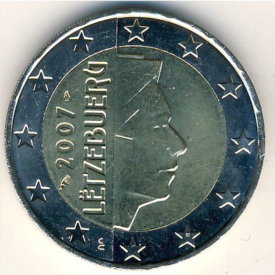 Люксембург, 2 евро (2007–2020 г.)