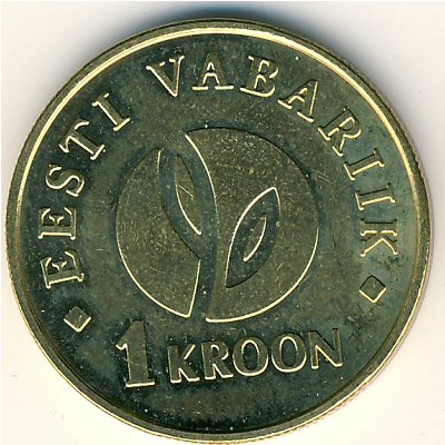 Estonia, 1 kroon, 2008
