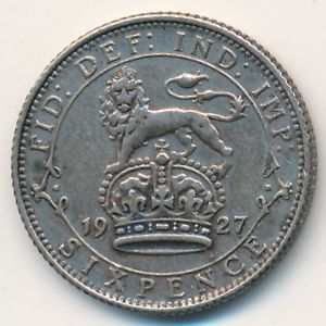 Великобритания, 6 пенсов (1926–1927 г.)