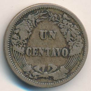 Peru, 1 centavo, 1863–1864