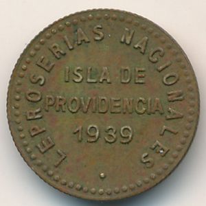 Isla de Providencia, 0,05 bolivar, 1939