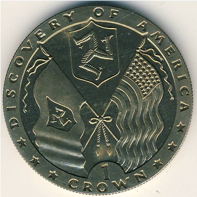 Isle of Man, 1 crown, 1992