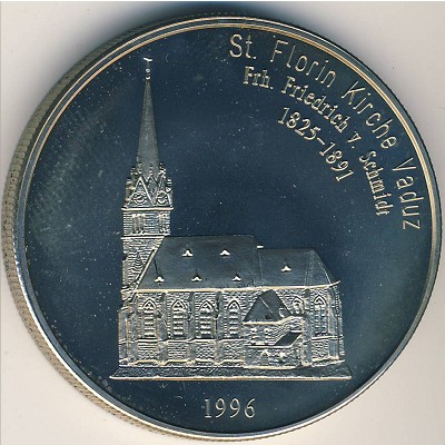 Лихтенштейн., 5 евро (1996 г.)