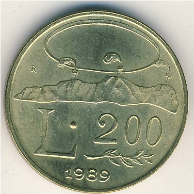 Сан-Марино, 200 лир (1989 г.)