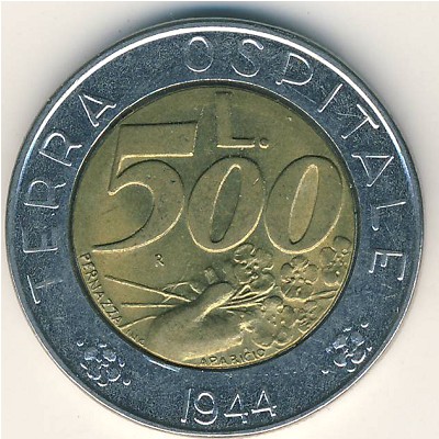 San Marino, 500 lire, 1991