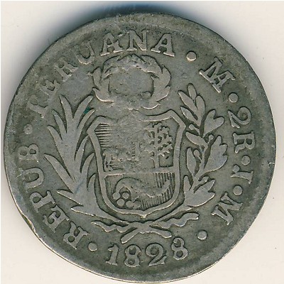 Peru, 2 reales, 1825–1840