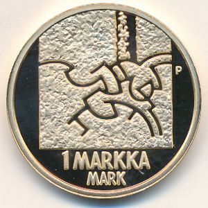 Finland, 1 markka, 2001