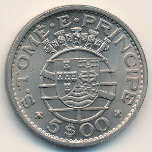 Sao Tome and Principe, 5 escudos, 1971