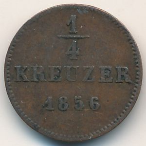 Schwarzburg-Rudolstadt, 1/4 kreuzer, 1840–1856