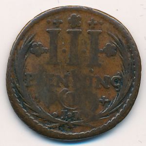 Osnabruck, 3 pfennig, 1704–1760