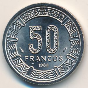 Equatorial Guinea, 50 francos, 1985–1986