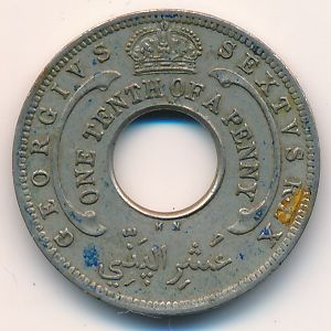 Британская Западная Африка, 1/10 пенни (1949–1950 г.)