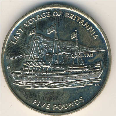 Gibraltar, 5 pounds, 1997