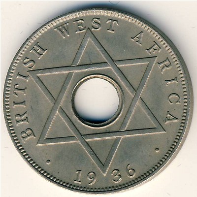 British West Africa, 1/2 penny, 1936