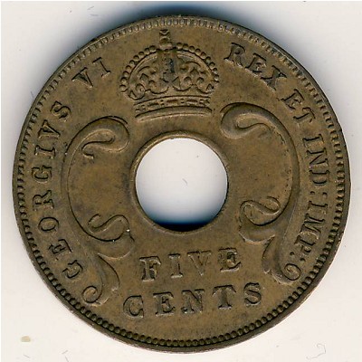 Восточная Африка, 5 центов (1941–1943 г.)